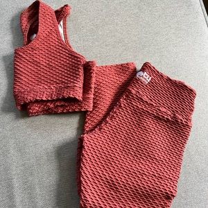 Booty by Brabant Canela Croco skin - crop leggings and sports bra